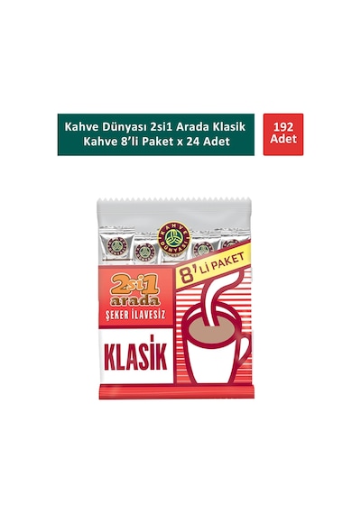Kahve Dünyası 2si1 Arada Klasik Kahve 24'lü 8 x 12 G