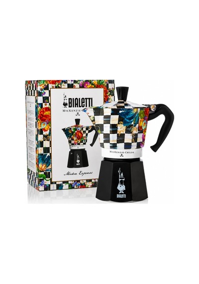 Moka Express Mackenzie: 6 Cups Ocak Üstü Espresso Pişirici 270ml Karma Renk Alüminyum Gövde