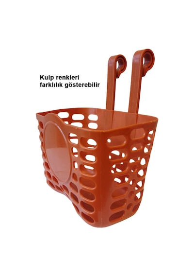 Xbyc 1689 Çocuk Bisikleti Ön Sepet Plastik 16-20 Jant Uyumlu Bisiklet Sepeti Kahverengi Renk