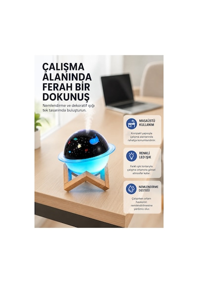 En Popüler Gece Lambası Özellikli Taşınabilir Nemlendirici Ve Aromaterapi Cihazı Usb Girişli Uygun