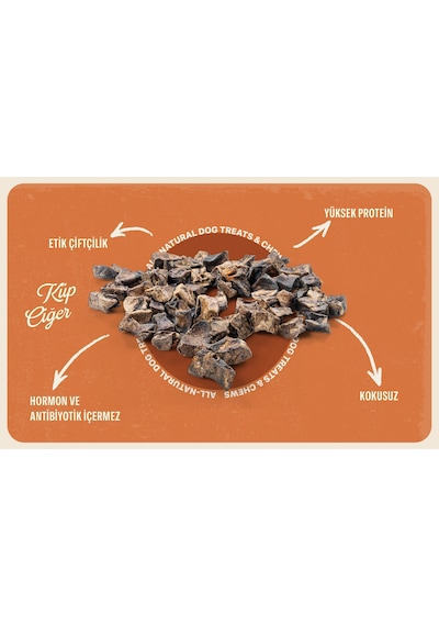 Baffs Naturals Kuzu Küp Ciğer Doğal Köpek Ödül Maması 100 G