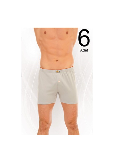 6'Lı Paket Penye Düz Erkek Boxer 001