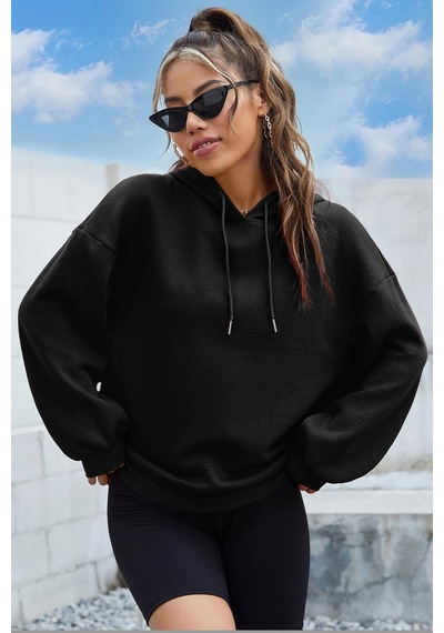 Free Grafiti Sırt Baskılı Sweatshirt Siyah