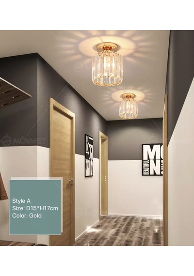 Luna Lighting Luxury Plafonyer Gold Avize 2 Adet LUNAMSLFGD-2 Altın