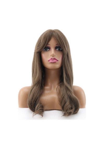 Hafif Daalı Orta Boy Perçemli Fiber Sen Peruk / Küllü Açık Kumral 2466863