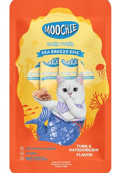 Moochie - 494 - Sıvı Kedi Ödülü Ton-katsuobushi - Spt-gld - 5x15 Gr