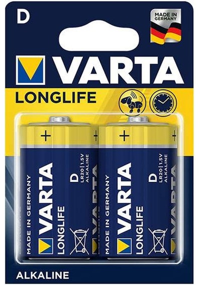 VARTA LONGLIFE POWER ALKALİN BÜYÜK BOY D PİL 2Lİ PAKET