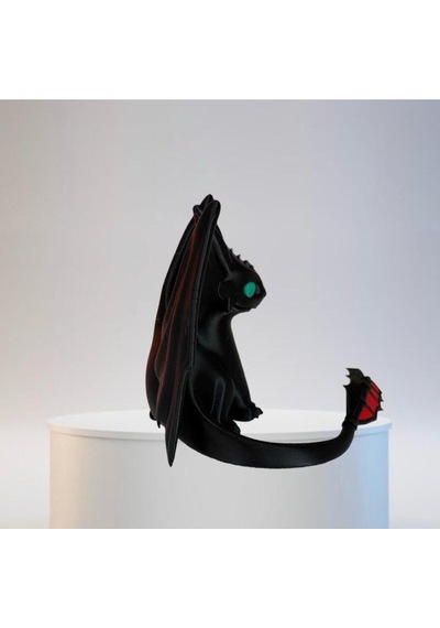Ejderhanı Nasıl Eğitirsin Gecenin Öfkesi Siyah Ejderha 11 Cm Toothless-yeşil Gözlü