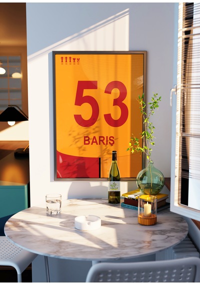 Barış Alper 53 Poster Tablo Siyah Çerçeveli
