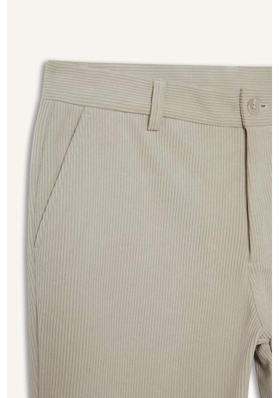 Defacto Tailored Regular Fit Düz Paça Fitilli Kadife Pantolon F0462ax25wnbg766 Bej-bg766