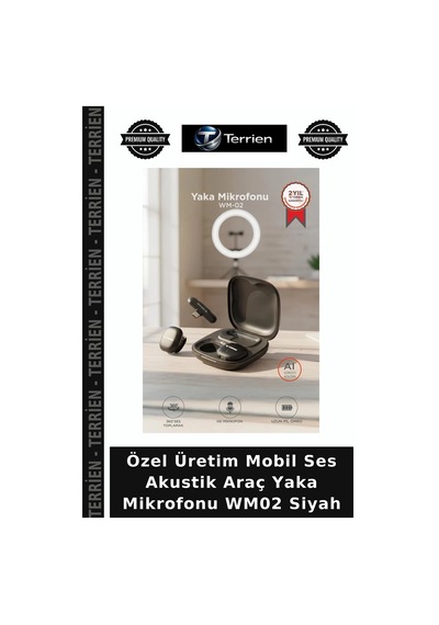 Özel Üretim Mobil Ses Akustik Araç Yaka Mikrofonu Wm02 Siyah
