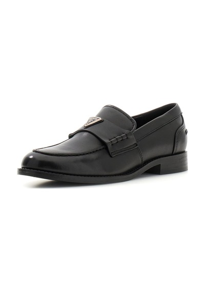 Guess Beliso Kadın Deri Loafer Ayakkabı Fltbsolea14 Siyah