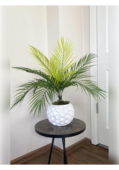 Ayrex Yapay Çiçek Palmiye Demeti 9 Dallı Areka Yapay Bitki Salon Çiçeği 9 Yaprak 50cm Saksı Dahil Değildir Diğer