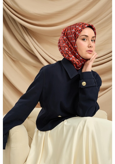 Silk Home Twill İpek Eşarp 11481-15 Metalik Gri, Bordo, Mürdüm, Kırmızı, Narçiçeği