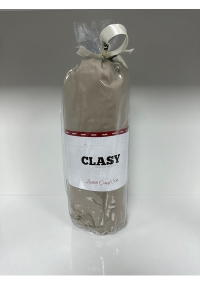 Clasy Ranforce Lastikli Çarşaf Seti Tek Kişilik Açık Kahve