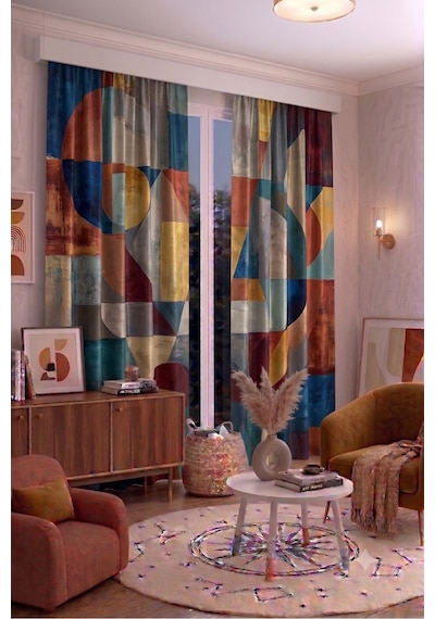 Modern Geometrik Desenli Fon Perdesi 140x260 Cm 2 Kanat Dekoratif Dijital Baskılı Premium Salon Oturma Odası Yatak Odası Pencere Perdesi Kırmızı Lacivert Modern Geometrik Desenli Fon Perdesi 140x260 Cm 2 Kanat Dekoratif Dijital Baskılı Premium Salon Oturma Odası Yatak Odası Pencere Perdesi Kırmızı Lacivert