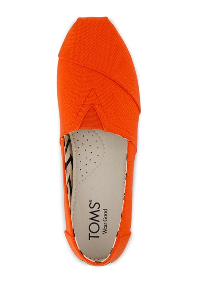 Espadril / Keten Kadın 10021933 Toms Alpargata Classic Heritage Canvas Flame Flame Mercan