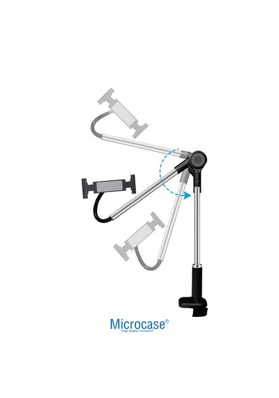 Microcase 360 Döner Başlıklı Masa Üstü Tablet Tutucu Katlanabilir Akrobat Tablet Standı - Al5725