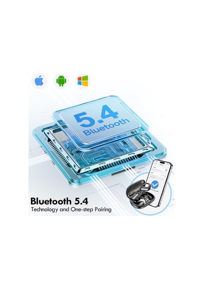 Kablosuz Kulaklıklar Bluetooth Kulaklıklar Spor, Derin Bas Sesli Kulak İçi Kulaklıklar, 60 Saat Çalma Süresi Kula