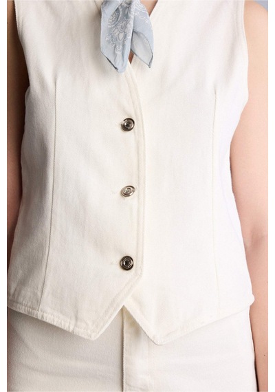 Defacto Jean Blazer Yelek F5899ax26smwt1 Beyaz-wt1