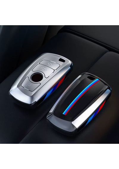 Bmw Anahtarlık Mat Gümüş Şık Tasarım Kumanda Kabı Bmw Keychain Matte Silver Stylish Design Remote Control Case