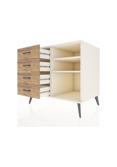 Kronos Şifonyer 2 Raflı 4 Çekmeceli 88x59x80 Aytaşı-aytaşı/çam Aytaşı/çam