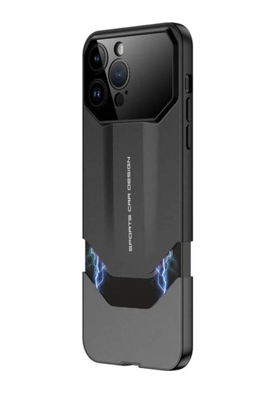 Apple Uyumlu iPhone 14 Pro Max Kılıf Çift Parçalı Zore Ays Pro İkili Kapak Siyah-Gri
