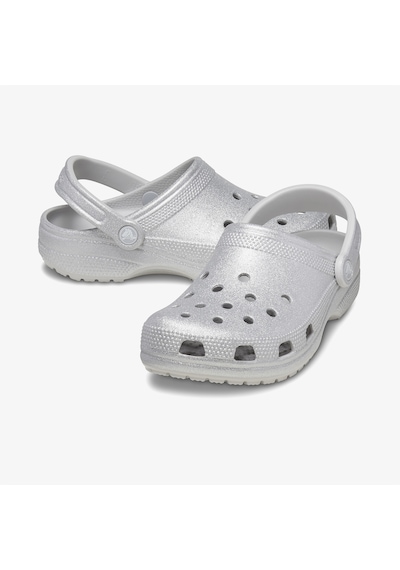 Crocs Classic Glitter Kadın Gri Terlik Düz 205942 Gri