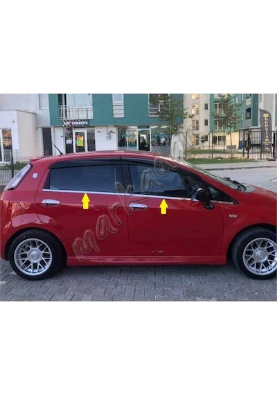 Markadan Fiat Grande Punto Krom Cam Çıtası 2005 Sonrası 6 Parça   P