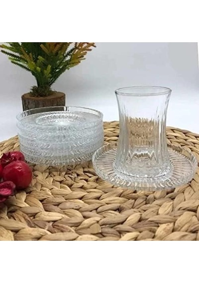 Elysia Çay Takımı Seti 12 Parça Set Rinana Çay Tabağı 42901 Açık Gri