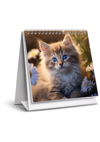 2026 Yeni Kedi Masa Takvimi-16x15 Cm