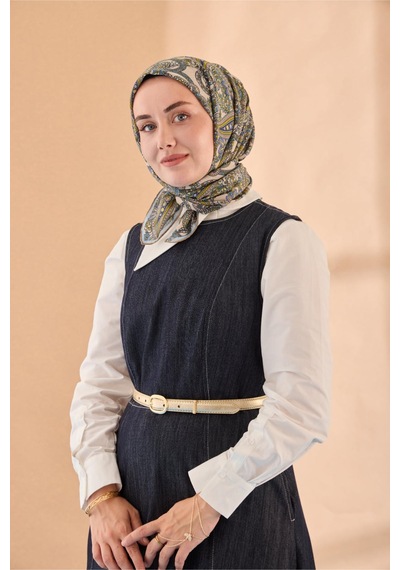 Silk Home Yaz Esintisi Eşarp 150002-06 Vizon, Bej, Lila Mavi, Sarı