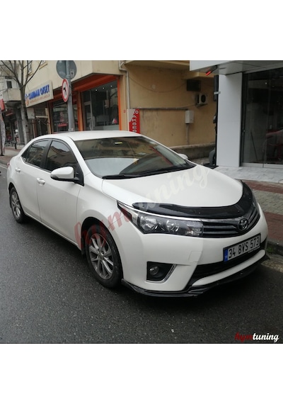 Toyota Corolla Uyumlu Kaput Rüzgarlığı. Kaput Maskesi. Parlak  Siyah