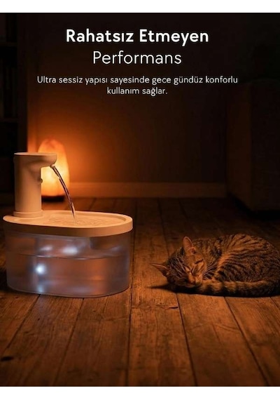 Zampa Pf-010 Oval Pet Otomatik Su Pınarı 3.2l - Bataryalı Ve Akıllı Sensörlü Sistem