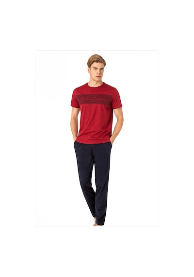 Pierre Cardin Penye Kısakol Pijama Takımlk-pc6080 Bordo