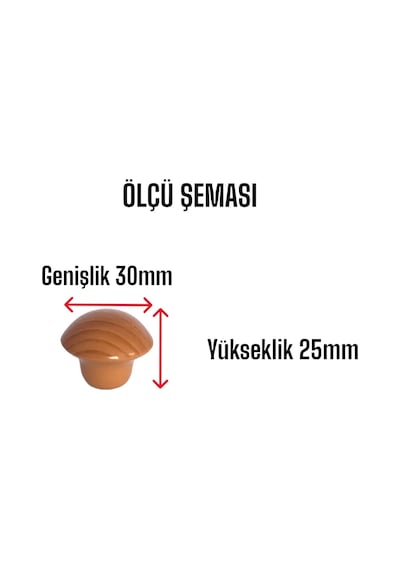 8 Adet Kayın Mantar Düğme Kulp Mobilya Çekmece Dolap Kapak Kulbu Metal Kulp Aksesuarları Vidalı