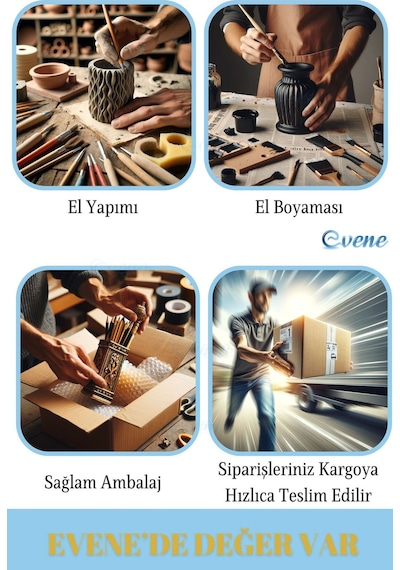 Kalemlik Siyah Renk Masa Kalemliği Organizer Kalemlik Model 7 Çok REnkli