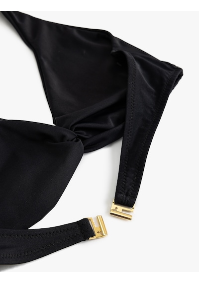 Koton Bikini Üstü Boyundan Bağlamalı Kopçalı Pedli Astarlı Siyah 4sak10215mm Koton Bikini Üstü Boyundan Bağlamalı Kopçalı Pedli Astarlı Siyah 4sak10215mm