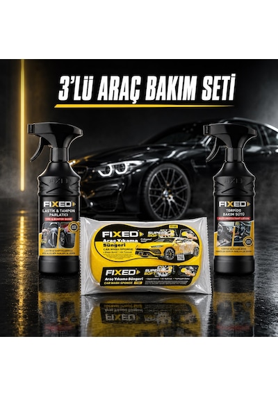 Sgs Fıxed Araç Bakım Seti 3'lü Araç Temizleme Ve Parlatma Seti