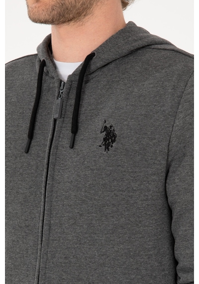 U.S. Polo Assn. Erkek Regular Fit Antrasit Melanj Örme Hırka 50313748-VR081