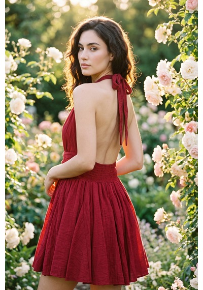 Fashion Cocktail Marilyn Monroe Boyundan Bağlamalı Halter Yaka Sırt Dekolteli Sırt Açık Beli Lastikli Çan Etek Dalgalı Kloş Etek Yazlık Tatil Elbise Kırmızı Fashion Cocktail Marilyn Monroe Boyundan Bağlamalı Halter Yaka Sırt Dekolteli Sırt Açık Beli Lastikli Çan Etek Dalgalı Kloş Etek Yazlık Tatil Elbise Kırmızı