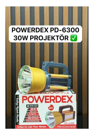 Powerdex Pd-6300 30w 3000 Lümen Yüksek Güçlü Güneş Enerjili Projektör