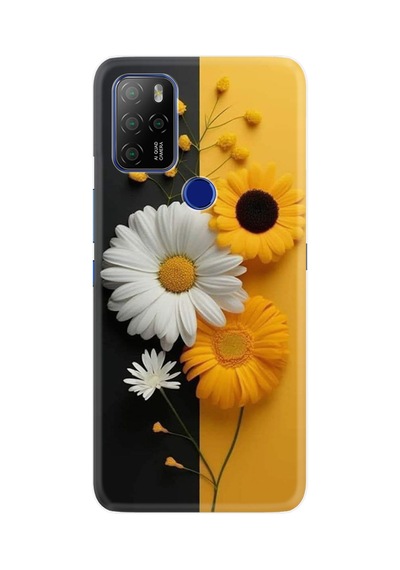 Omix X500 Kılıf Boutique Baskılı Resimli Sarı Beyaz Çiçek Pcode -044