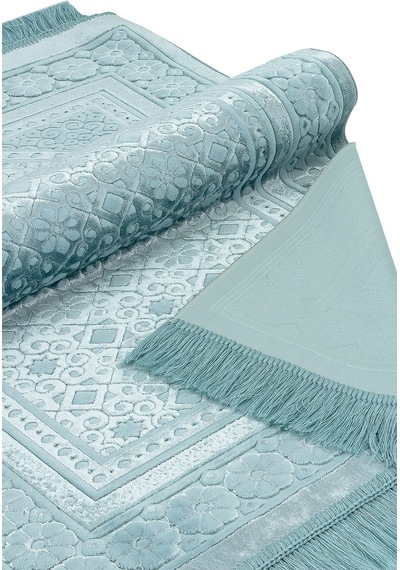 Kadife İnci Seccade Velvet Pearl - Turkuaz