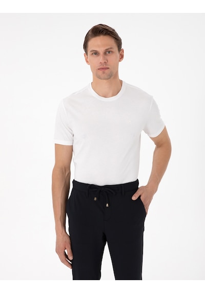 Pierre Cardin Erkek Ekru Tişört Basic 50306980-vr019 Ekru
