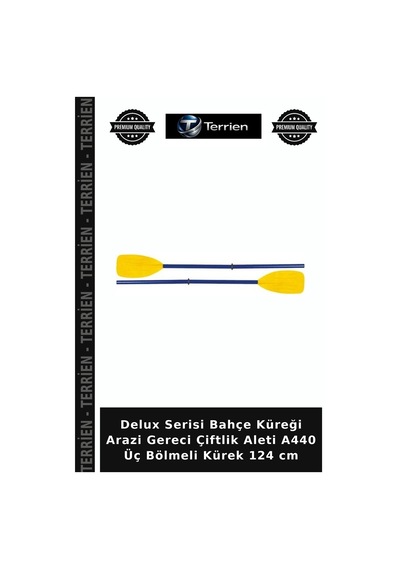 Delux Serisi Bahçe Küreği Arazi Gereci Çiftlik Aleti A440 Üç Bölmeli Kürek 124 Cm
