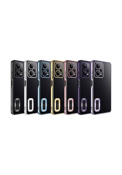 Zore Redmi Note 12 5g Kılıf Kamera Korumalı Logo Gösteren Nvth Omega Kapak - Gold