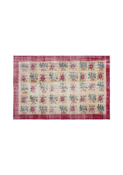 El Dokuması Vintage Yün-pamuk Retro Halı 18386 192 X 284 Cm Çok Renkli