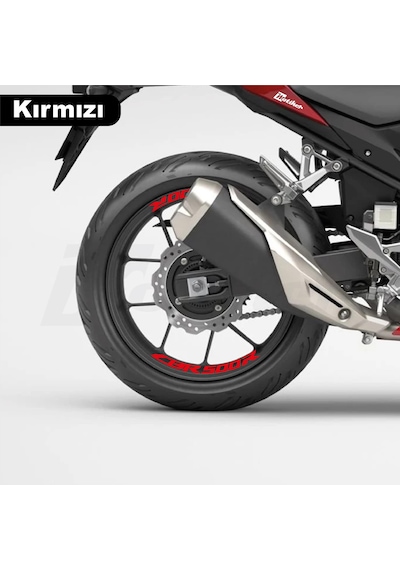 Honda Cbr500r Jant İçi Yazı Sticker Etiket Modeli Kırmızı Renk