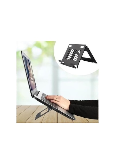 Petinka Ayarlanabilir Metal Dizüstü Destek Tabanı Katlanabilir Taşınabilir Laptop Sehpası Standı